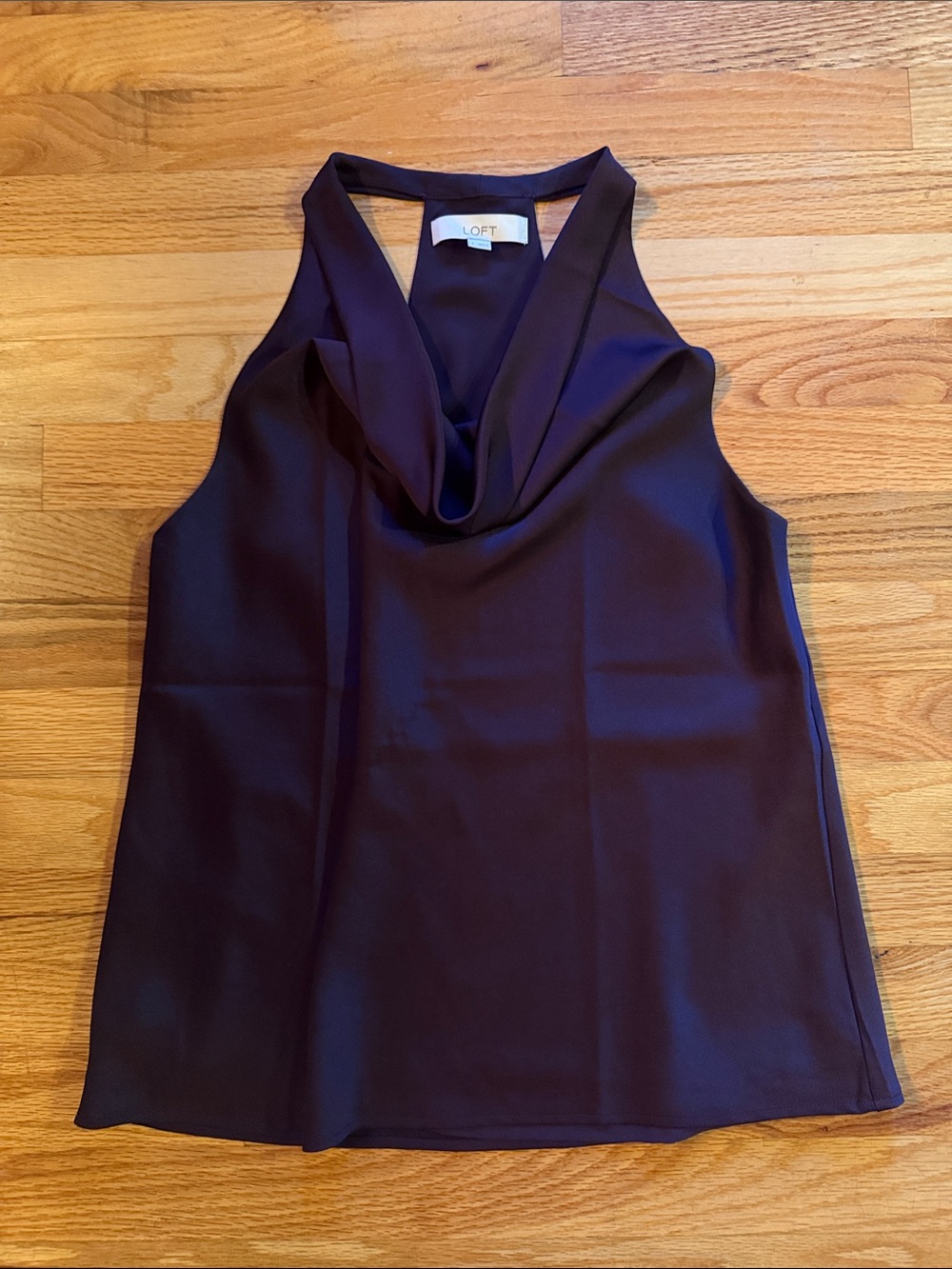 LOFT Plum Cowl Neck Sleeveless Camisole
